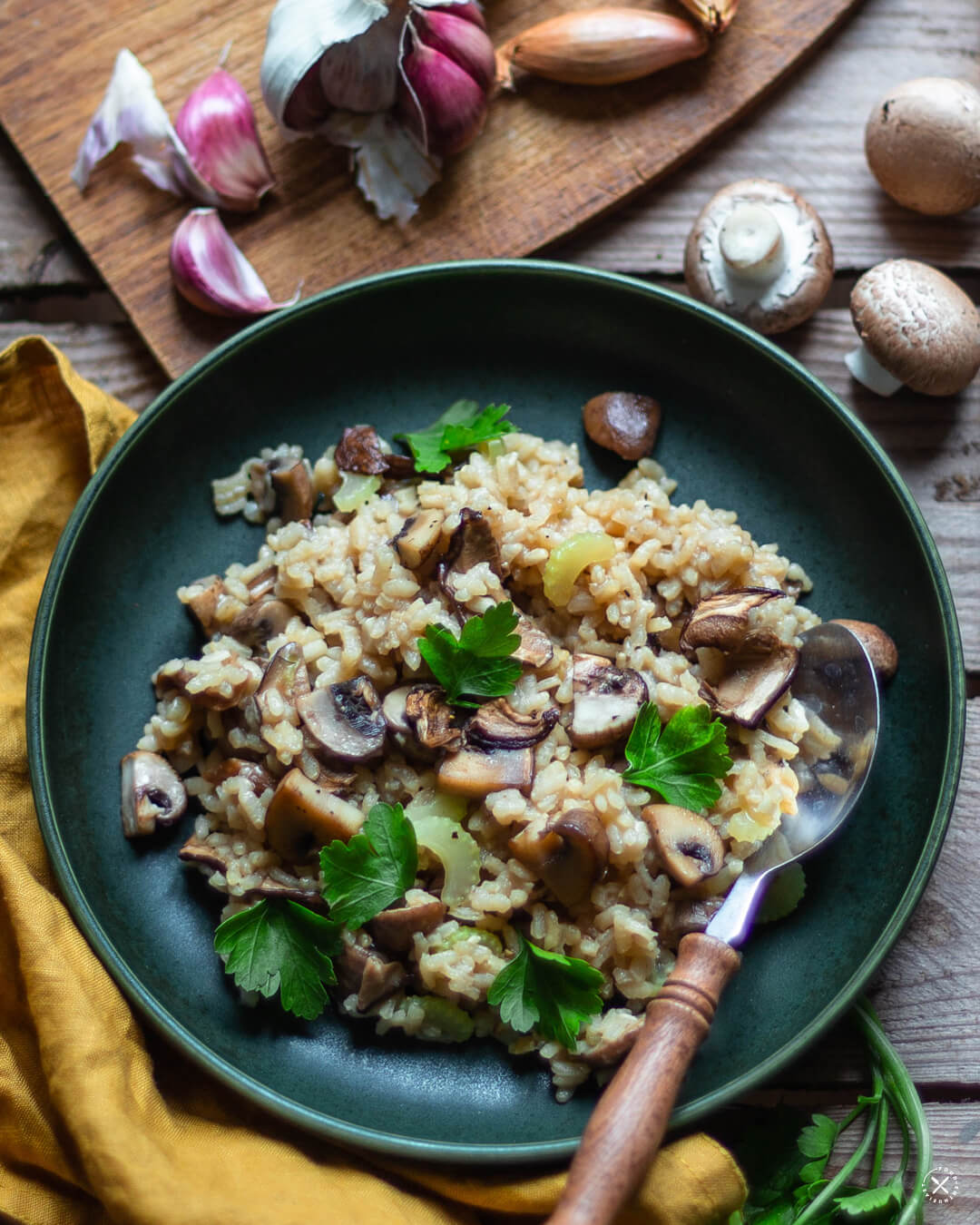 food.enthusiast | Veganes Risotto mit Pilzen