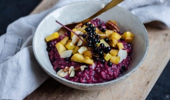 Hallo Herbst: Risotto mit Holunderbeeren