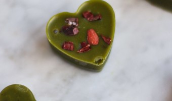 Valentinstag Special: Matcha-Schokoherzen