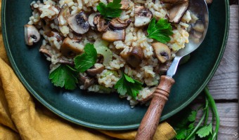 Veganes Risotto mit Pilzen